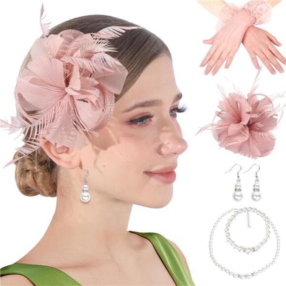 Fascinator Hat for Women Tea Party Derby Hat with Feather Funeral Headpiece - Picture 1 of 7